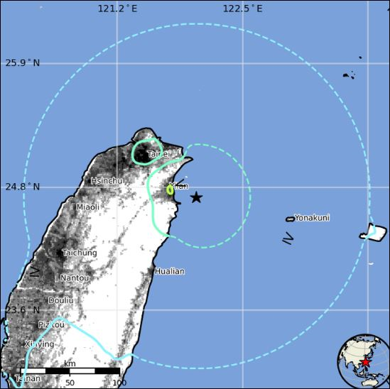 Động đất mạnh ngoài khơi Đài Loan (Trung Quốc)